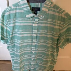Wallin & Bros Mint Striped Casual Shirt